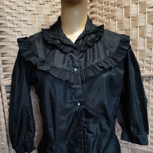 Vintage  1950s nylon  blouse Size M L