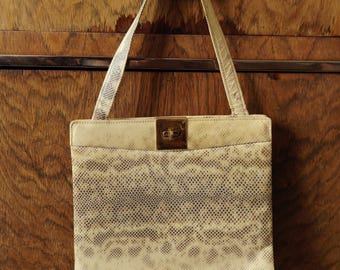 Bolso vintage de piel de serpiente de los años 50