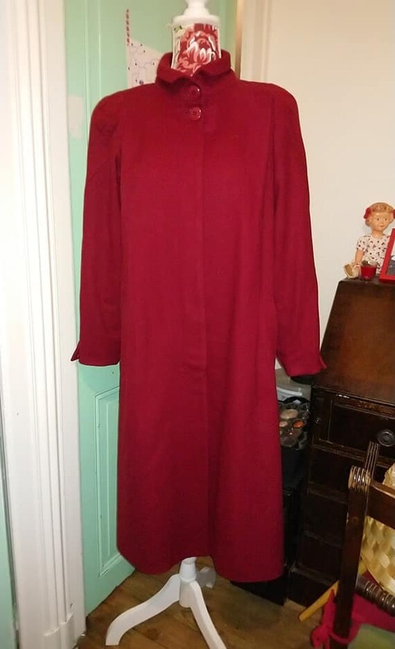 Vintage 1970s 1980s does 1930s wool coat Size S M Gem