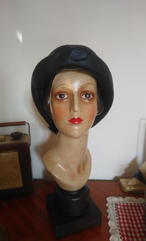 Vintage 1930s 1940s straw hat