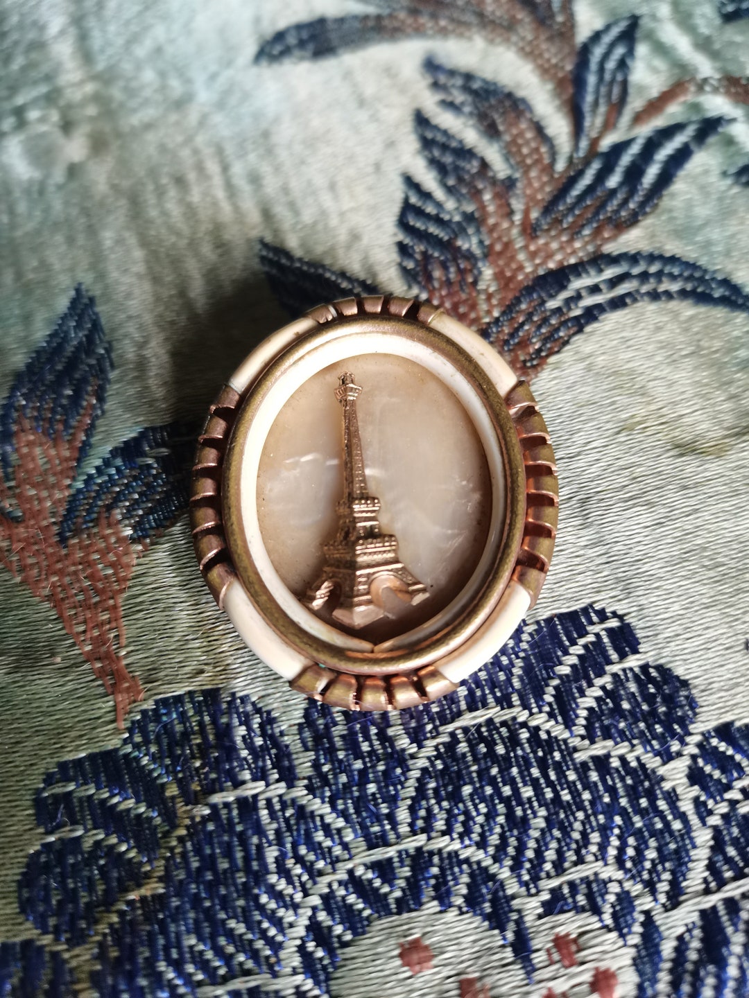 Broche Vintage Micris Paris - Couleur Argent, Occasion, Bijou Ancien Et élégant