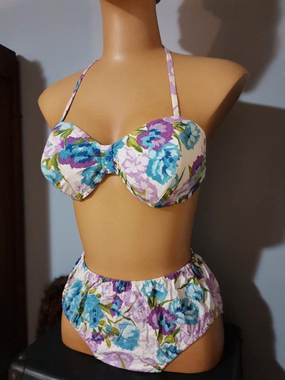Vintage 1940s 1950s bikini swimsuit swimming baths