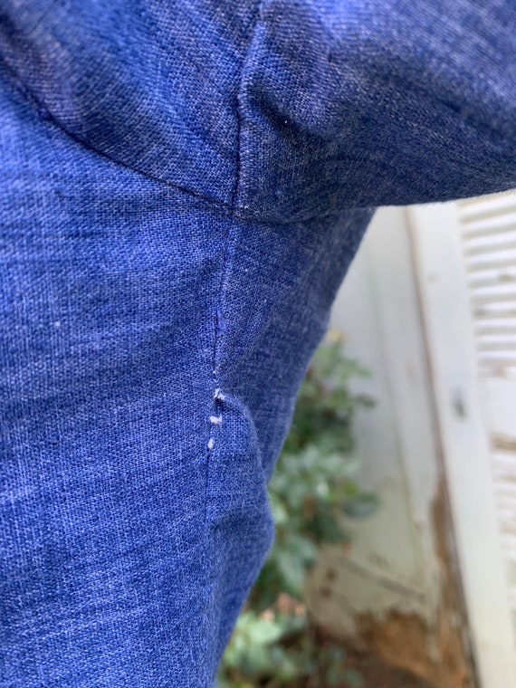 Humbug Petite Junior Blue Short Sleeve 1960's Shi… - image 6