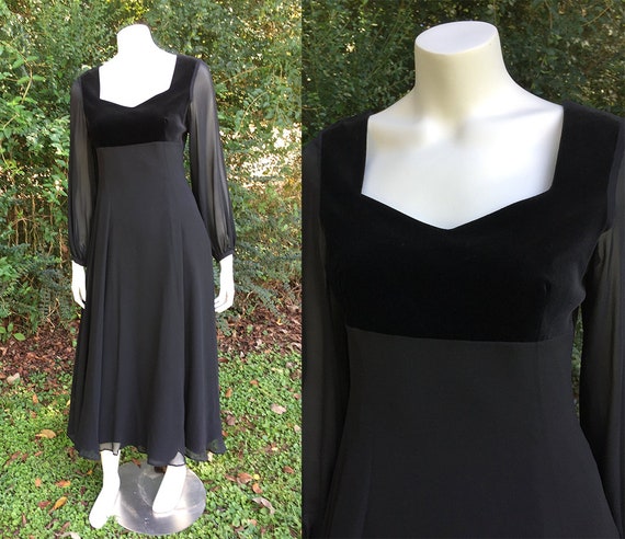 Laura Ashley Black Formal Gothic Dress
