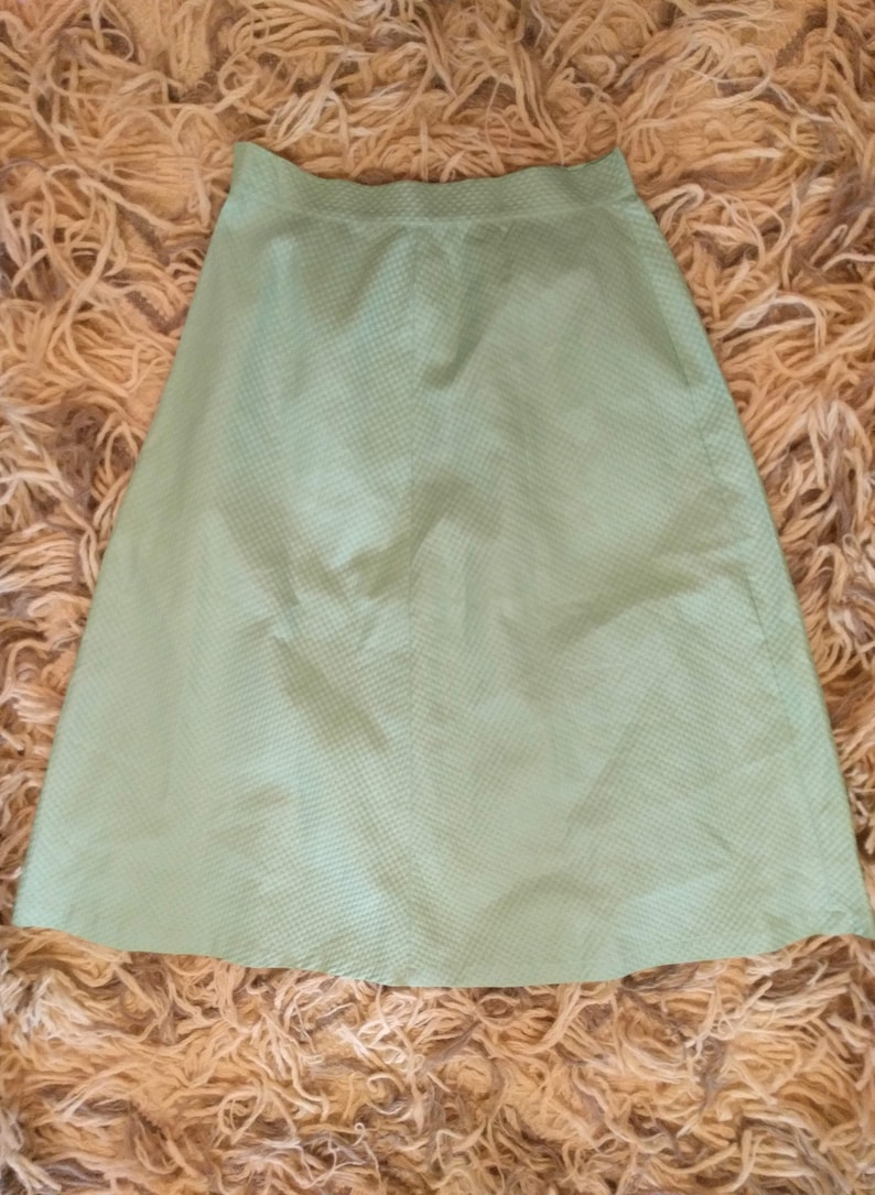 Spring Oversized Pockets Green Textured Skirt - Etsy