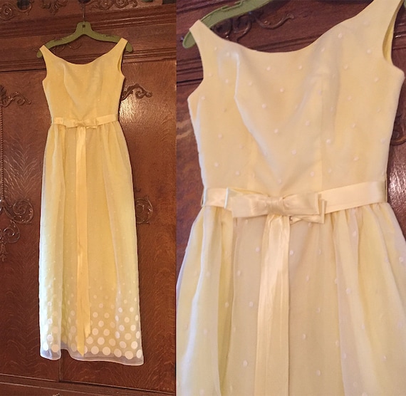 Emma Domb - Long Yellow Prom Bridesmaids Dress - image 1