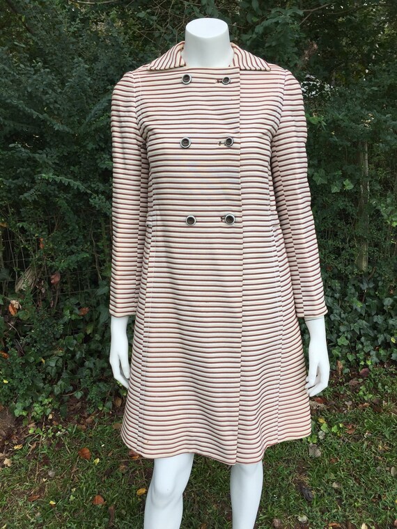 Supreme Gidding Jenny Ivory and Brown Double Breasted Striped - Etsy