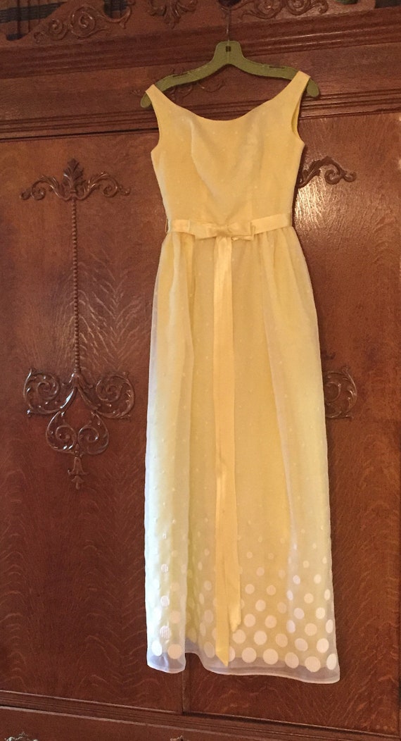 Emma Domb - Long Yellow Prom Bridesmaids Dress - image 2