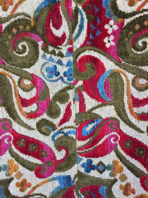 Colorful Mod Paisley Tapestry Vest - image 9