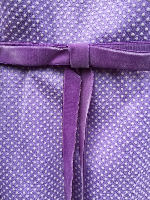 Young Teen's Sweet Granny Dress Purple Dotted Swi… - image 4