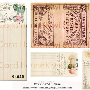 Printable Fabric Sample Cards, Junk Journal Ephemera image 4