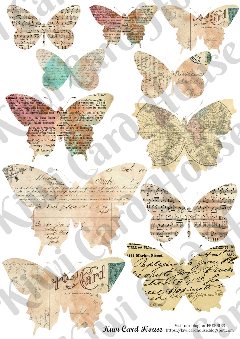 Printable Butterfly Ephemera Vintage Seed Catalogue - Etsy