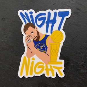 Steph Curry Night Night Golden State Warriors Sticker