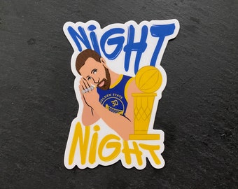 Steph Curry Night Night Golden State Warriors Sticker