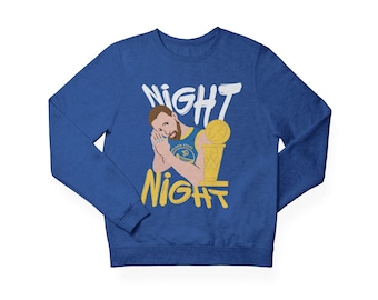 Steph Curry Night Night Golden State Warriors Unisex Crewneck Sweatshirt