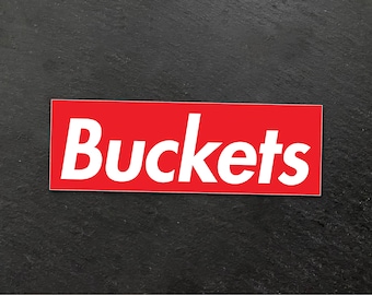 Buckets Basketball NBA Sticker (Vinyl, Durable, Thick, UV Protective, Weather Resistant)