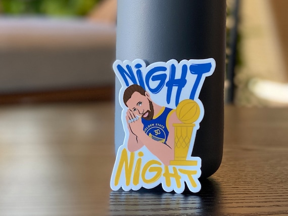 Steph Curry Night Night Golden State Warriors Sticker - Etsy