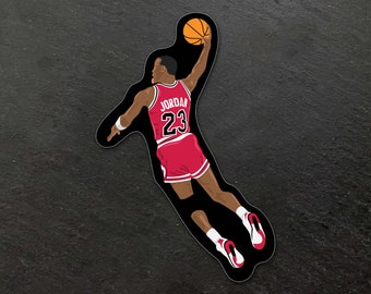 Michael Jordan Slam Dunk Air Jordan Chicago Bulls Basketball Sticker