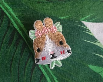 Bunny Embroidered Patches - Floral Bunny | Iron On Embroidered Patches