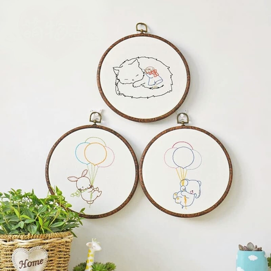 Elephant Hand Embroidery Kit Animal Embroidery Hoop Art Etsy Australia