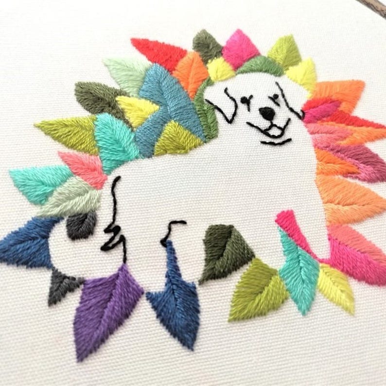 Starter Embroidery Digital Pattern PDF Dog Embroidery Design Etsy