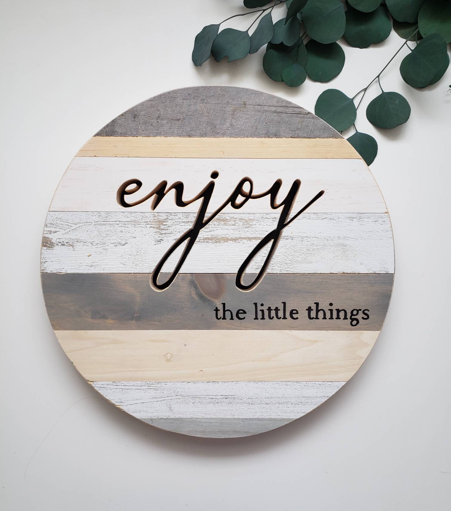 Enjoy the Little Things Wooden Sign Living Room Sign Family
