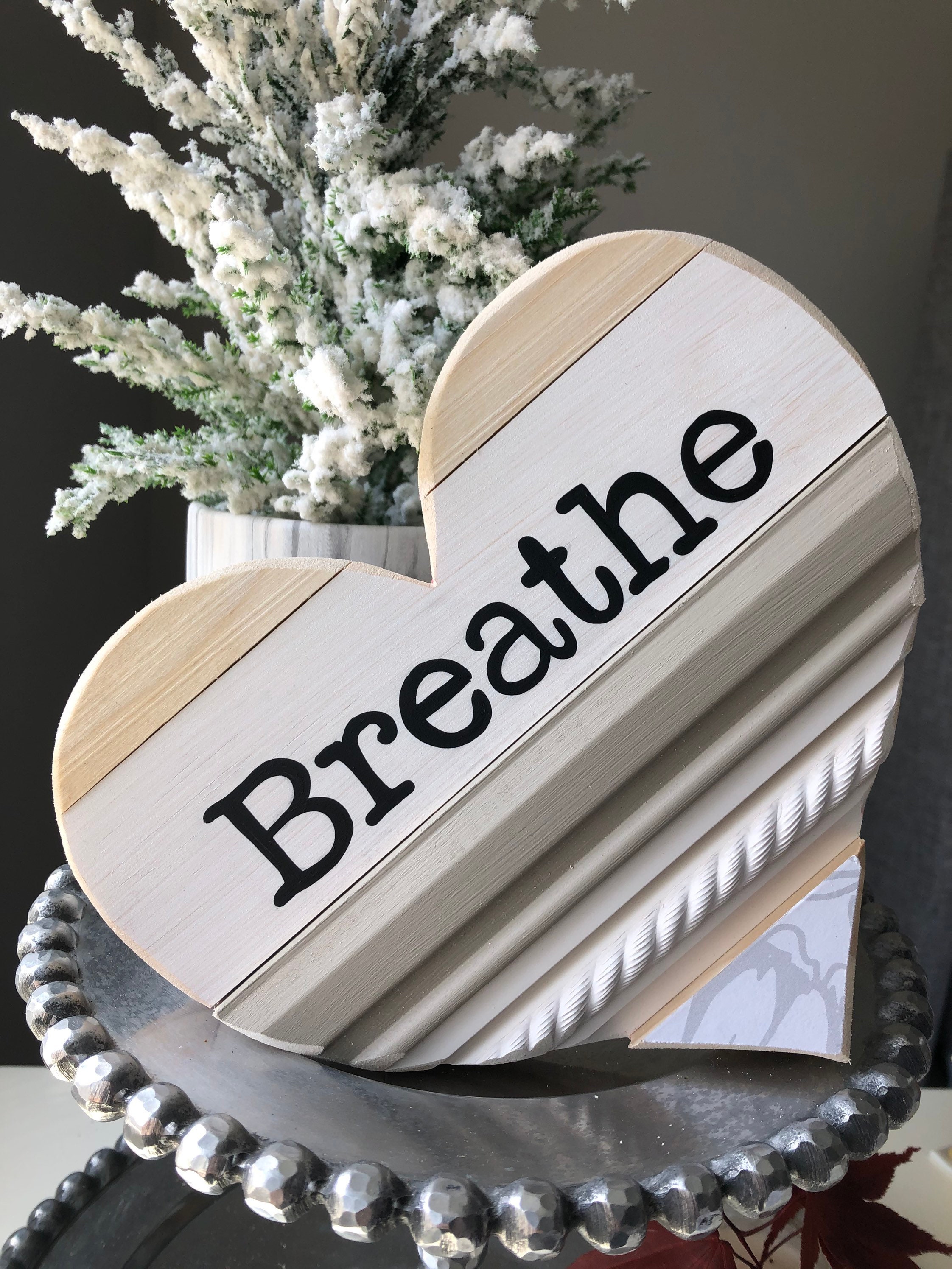 8 Wooden Heart Shelf Decor Mantle decor heart rustic wall Etsy