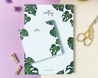 Monstera Notepad Set - Set of two monstera notepads - stationery - Notizblock - to-do-list - Schreibblock - recycled paper