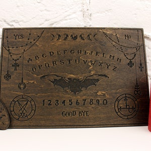 Geist Ouija Brett mit Planchette-Holz-Gesprächsbrett-Brettspiele-Hexerei Dekor-Wicca Geschenke-Okkultes Spielbrett-Einzigartiges Weihnachtsgeschenk