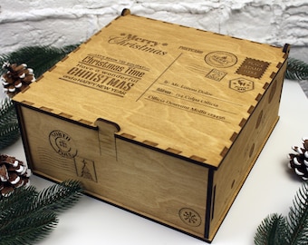 Personalized Christmas Eve Box for kids-Santa Mail-North Pole Shipping-Official Delivery from Santa Claus-Santa Box-North Pole Mail Present