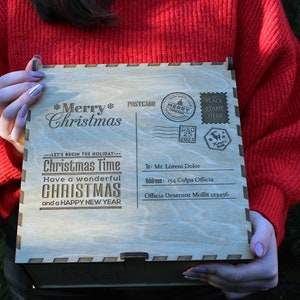 Christmas Eve Box-Personalized Wooden Christmas Box-Custom Santa Box for kids-Christmas Gift Box-Unique Christmas Gift-Large Keepsake Box