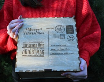 Christmas Eve Box-Personalized Wooden Christmas Box-Custom Santa Box for kids-Christmas Gift Box-Unique Christmas Gift-Large Keepsake Box