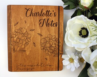 Personalized Journal for Women-Custom Garden Planner-Hardcover Spiral Notebook-Refillable Journal Blank Pages-Book of Shadows Witchcraft