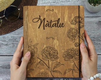 Personalized Journal for Women-Hardcover Spiral Notebook-Custom Artist Sketchbook-Refillable Journal Blank Pages-Book of Shadows Witchcraft