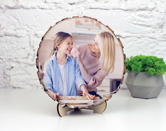 Mothers Day Gifts-Mothers Day Personalized-Gift for Mom-Personalized Photo on Wood-Custom Photo Gift-Picture on Wood-Rustic Portrait Gift