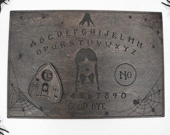 Spirit Ouija Board with Planchette-Wooden Talking Board-Board Games-Witchcraft Decor-Wiccan Gifts-Occult Game Board-Unique Christmas Gift