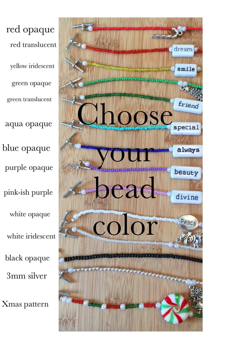 Bracelet /& Necklace Silver Charms Beaded Necklaces Holiday Necklace Bracelet Necklace Set Beaded Necklace Christmas Necklace