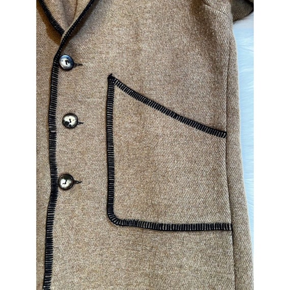 Vintage Womens Western Coat Jacket Med Brown Pock… - image 8