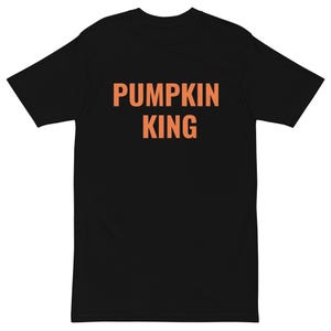 Black And Orange Pumpkin King Jack Skellington Tee Unisex Fall Halloween Party T-Shirt Matching Couples Shirt