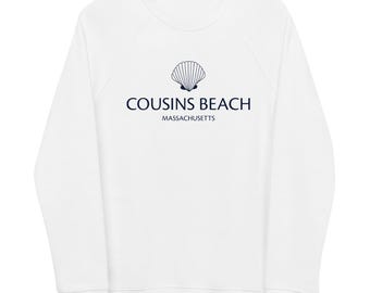 TSIP Cousins Beach The Summer I Turned Pretty Unisex Organic White Raglan Sweatshirt | Team Jeremiah Team Conrad Sweater