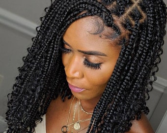 Short Box Braids Etsy short box braids etsy
