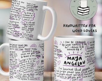 Maya Angelou Quotes Mug, Wordie Mug Collection