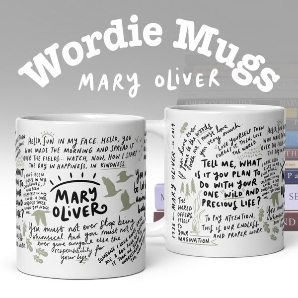 Mary Oliver Mug, Wordie Mug Collection