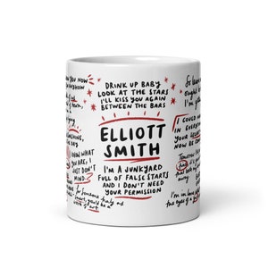 Elliott Smith Lyrics Mug, Wordie Mug Collection
