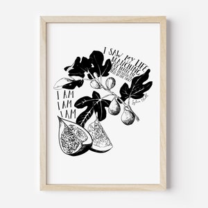Sylvia Plath, The Bella Jar Zitate Giclée-Druck
