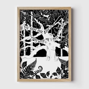 Mary Oliver Woods Quote Poster