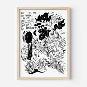Sylvia Plath Zitate Giclée Poster