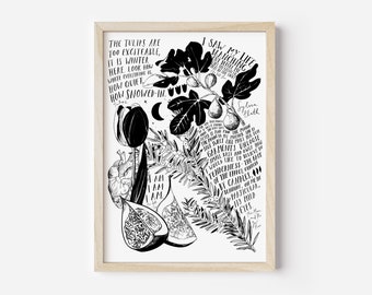 Sylvia Plath Quotes Giclée Poster