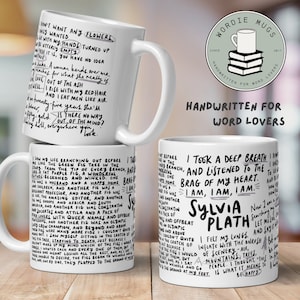 Tazza con citazioni di Sylvia Plath, collezione di tazze Wordie