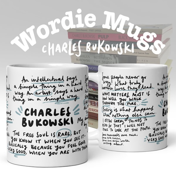 Charles Bukowski Mug, Wordie Mug Collection